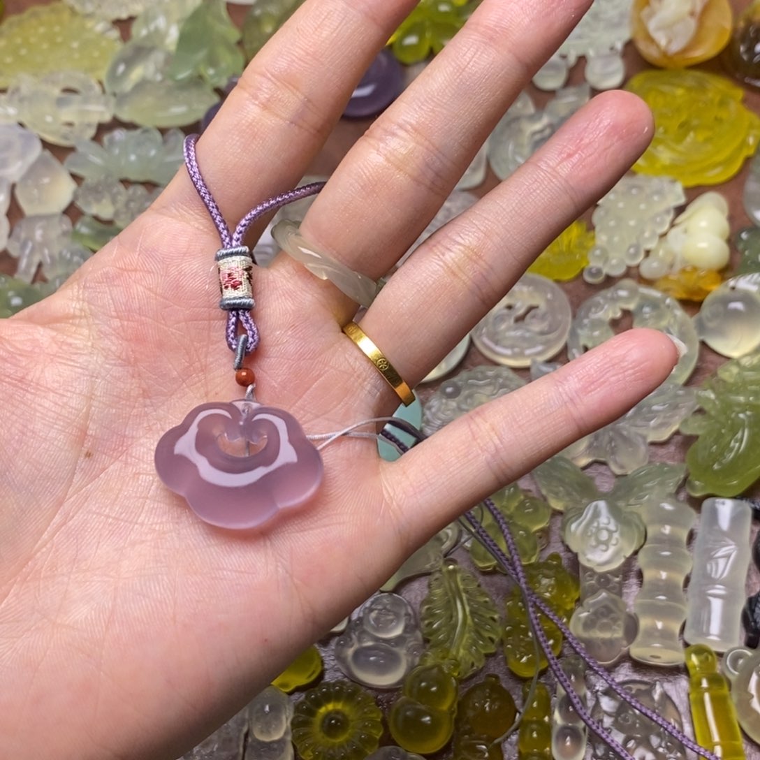 蛇纹石玉合金项链