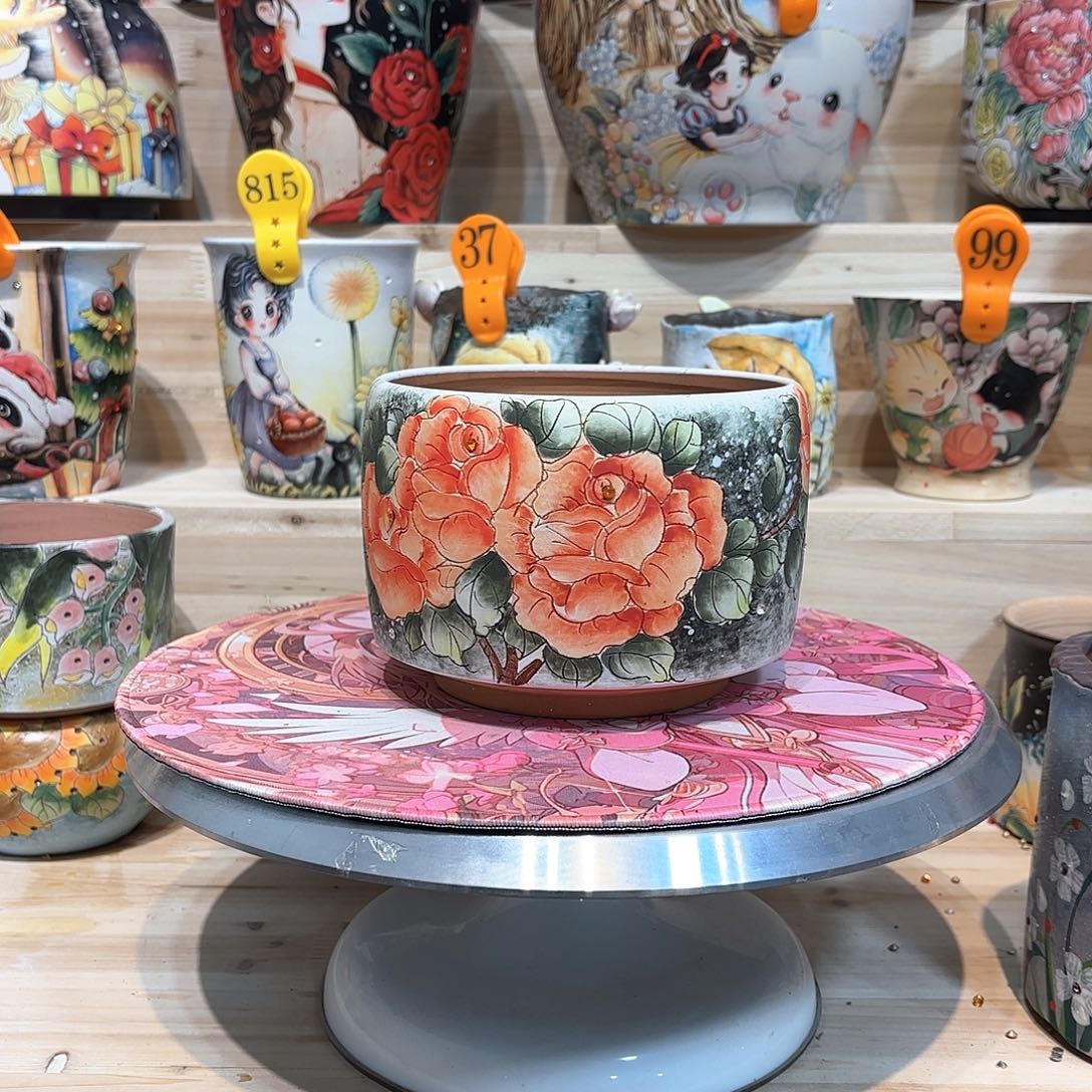 紫砂花盆手工花盆默认微瑕14/11