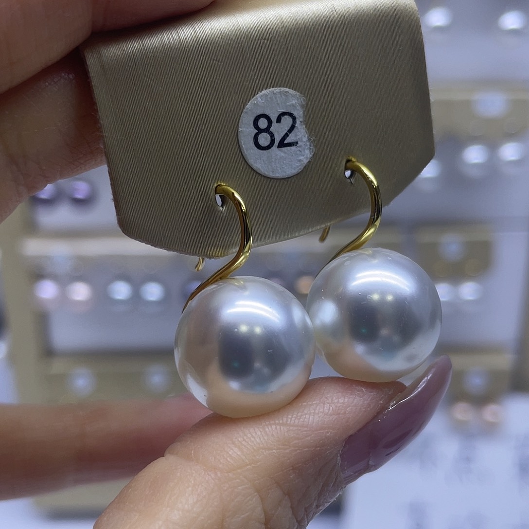 淡水珍珠耳饰银S925镶嵌