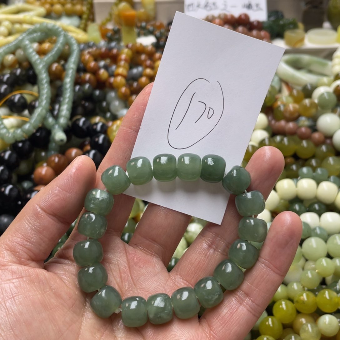 蛇纹石玉手链未镶嵌