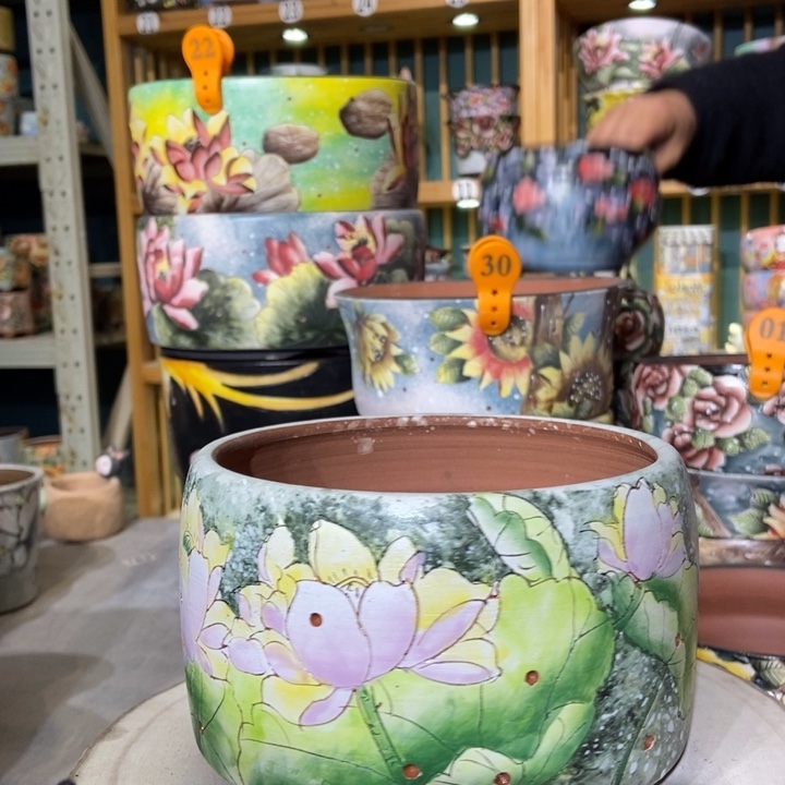 红陶景德镇艺术手绘作品