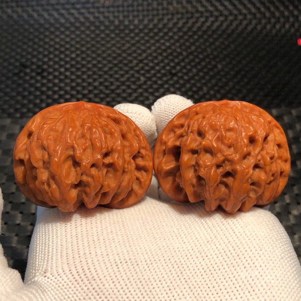 粗筋闷尖47mm尺寸霞云岭狮子头 有修已打底 保真核桃1号