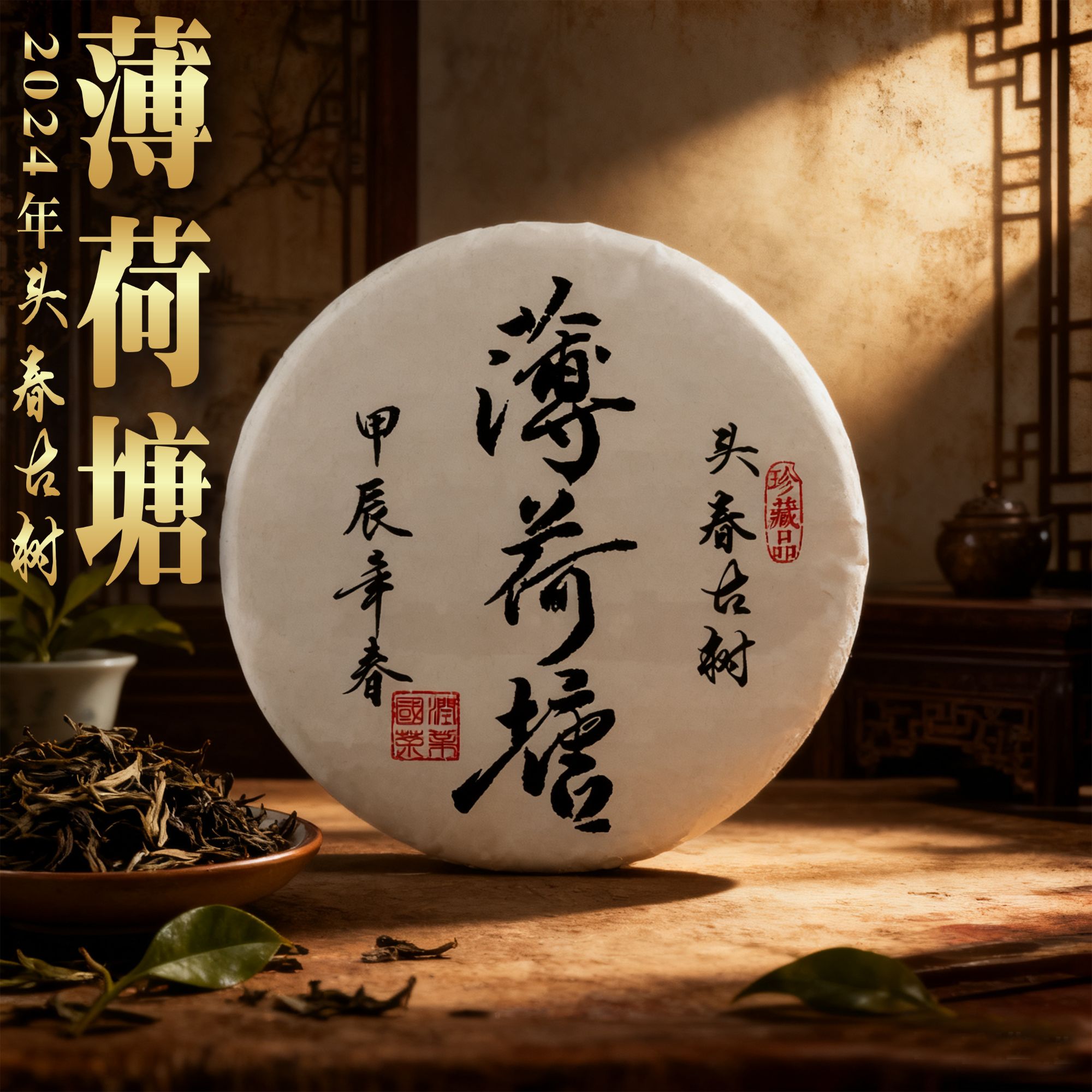 {29号薄荷塘}（1009）2024年薄荷塘-普洱生茶-头春100克/饼