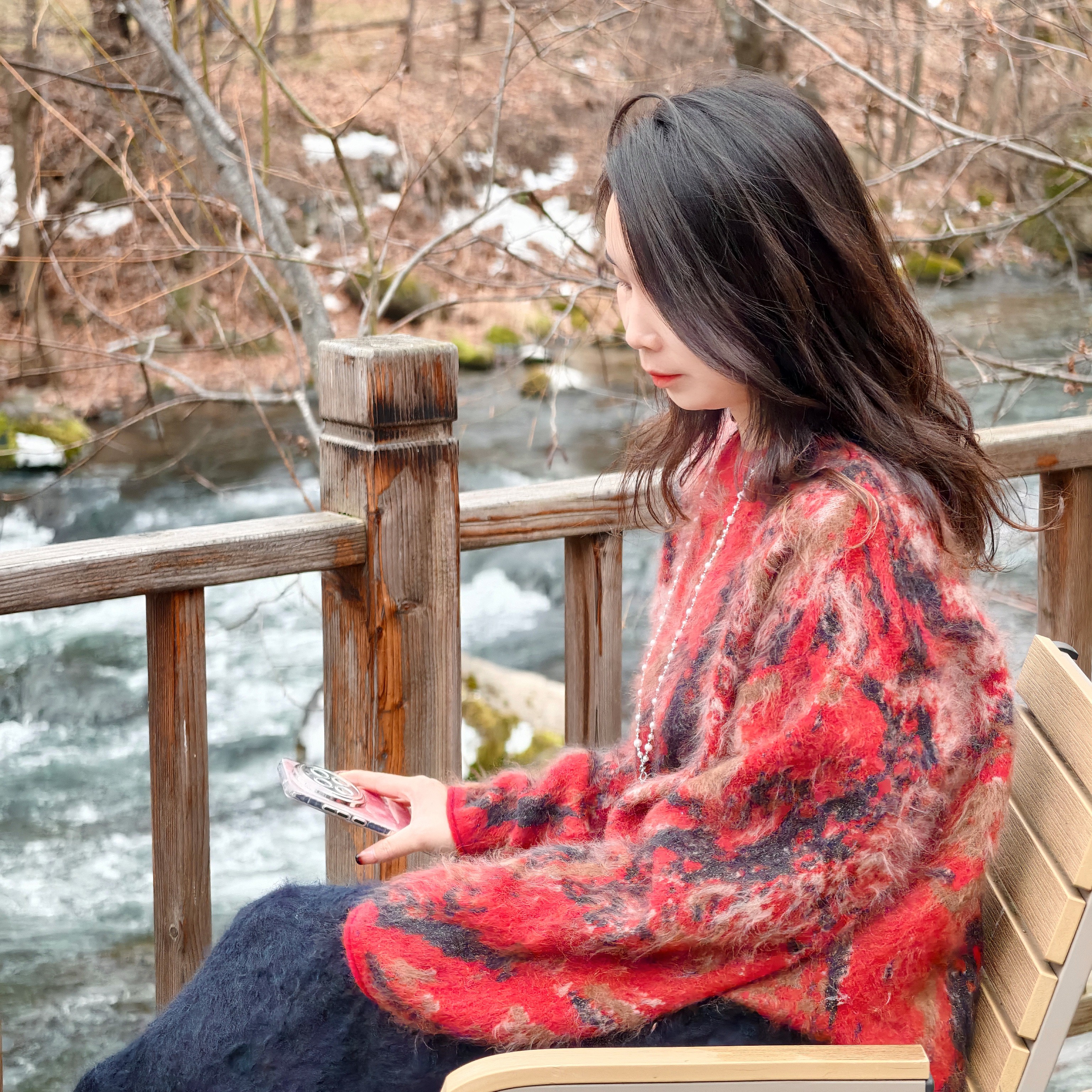 圆领宽松型保暖长袖女厚款衫加厚重工秋冬毛衣90093