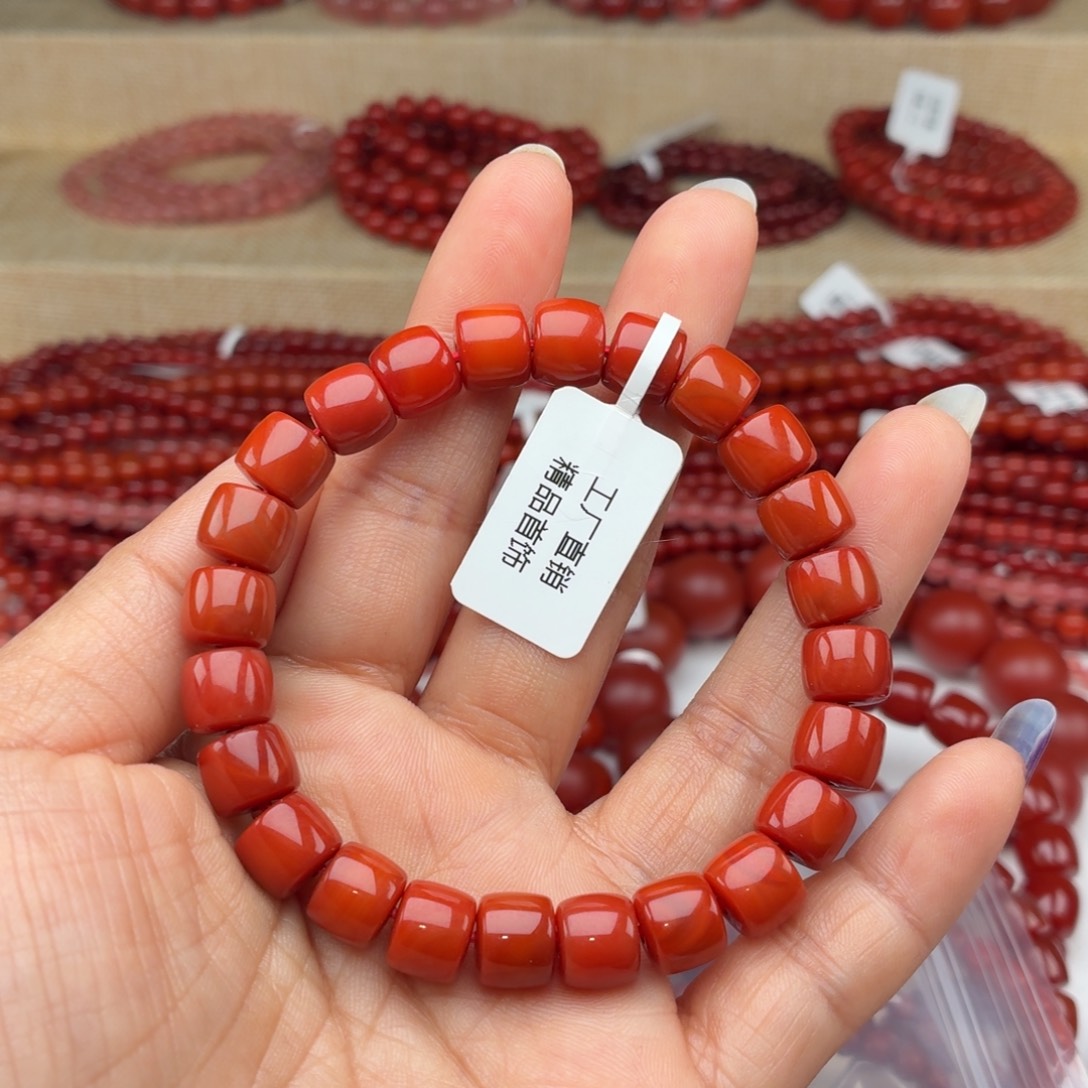 早***觉玛瑙/玉髓未镶嵌手链