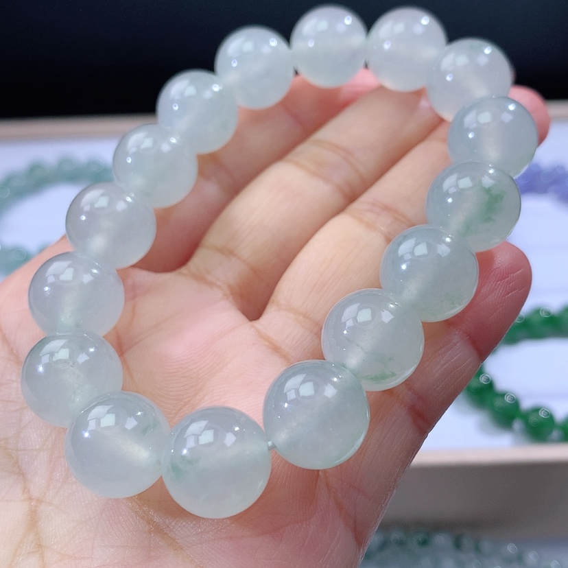 【闪购商品】翡翠手链未镶嵌翡翠12.7m m