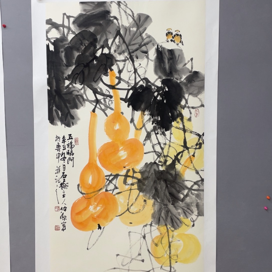 国画艺术家真人手绘