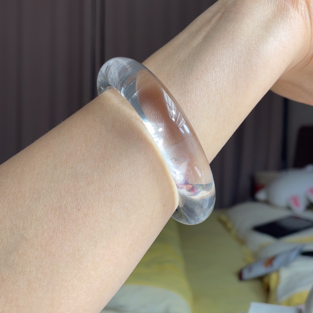 水晶手镯60.8圈口29号未镶嵌