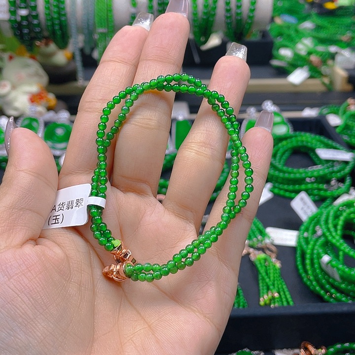 翡翠手链未镶嵌圆珠手链3