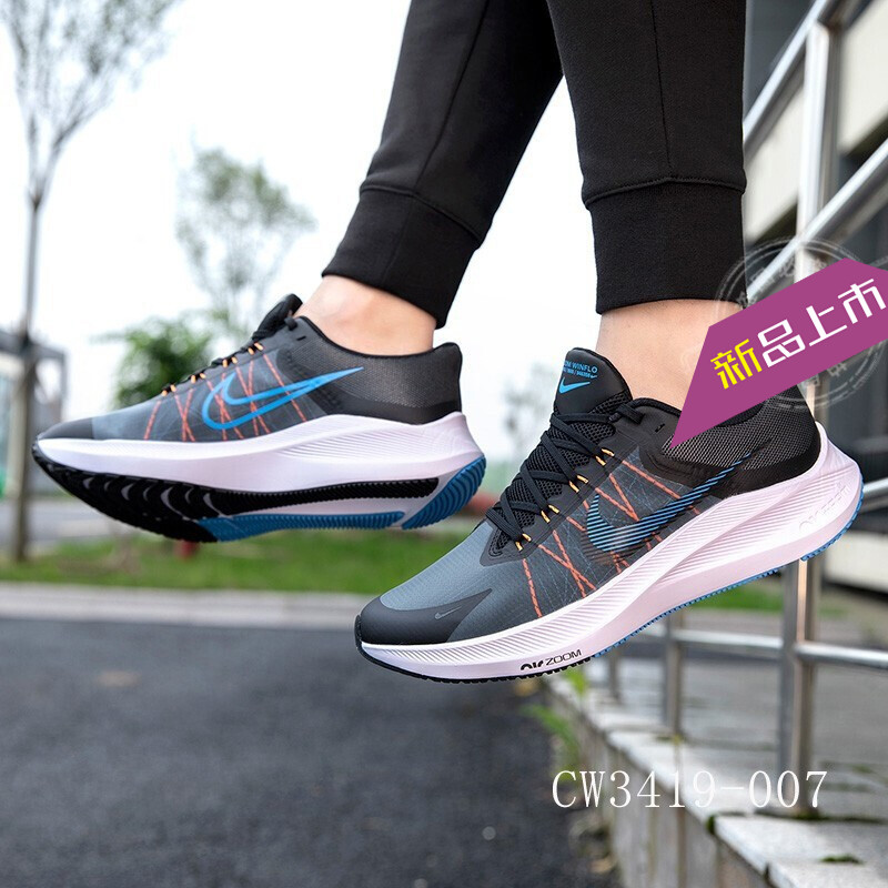 夏季新品ZOOM WINFLO 7飞线运动透气休闲跑步鞋网面鞋男
