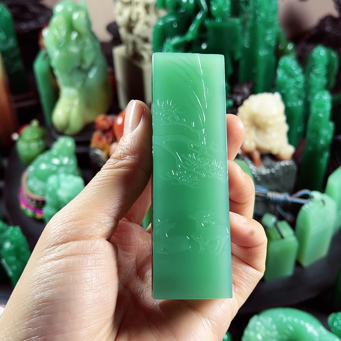 四川石道*名贵石材梅子青