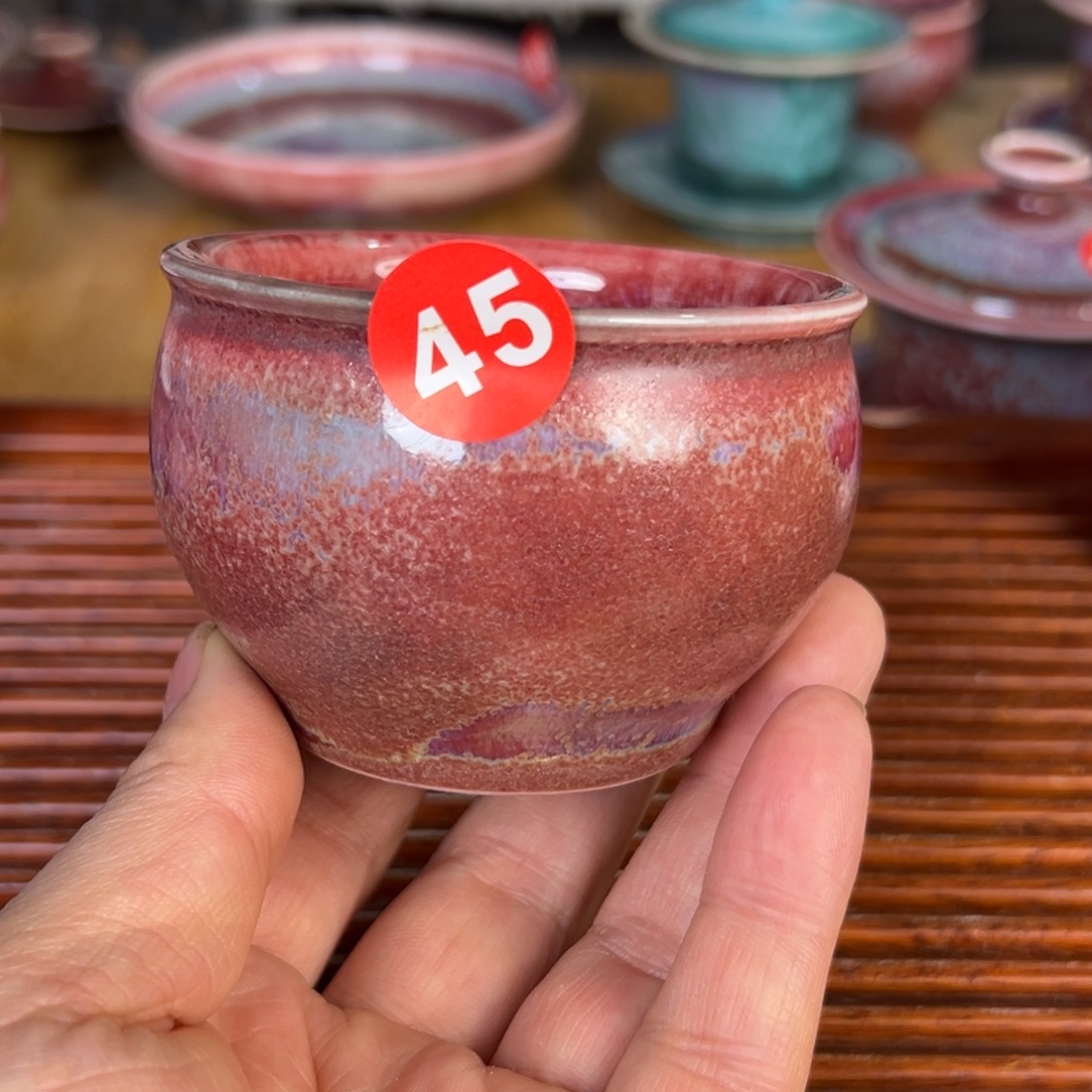 手工制作钧窑茶器