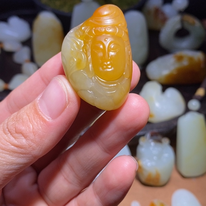 和田玉未镶嵌吊坠(不含链)