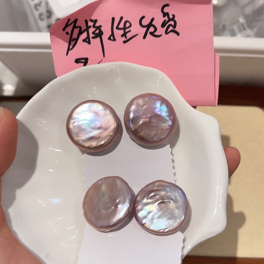 合金淡水珍珠耳饰