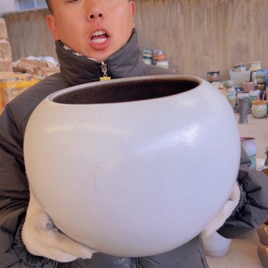 紫砂花盆高23口22———-