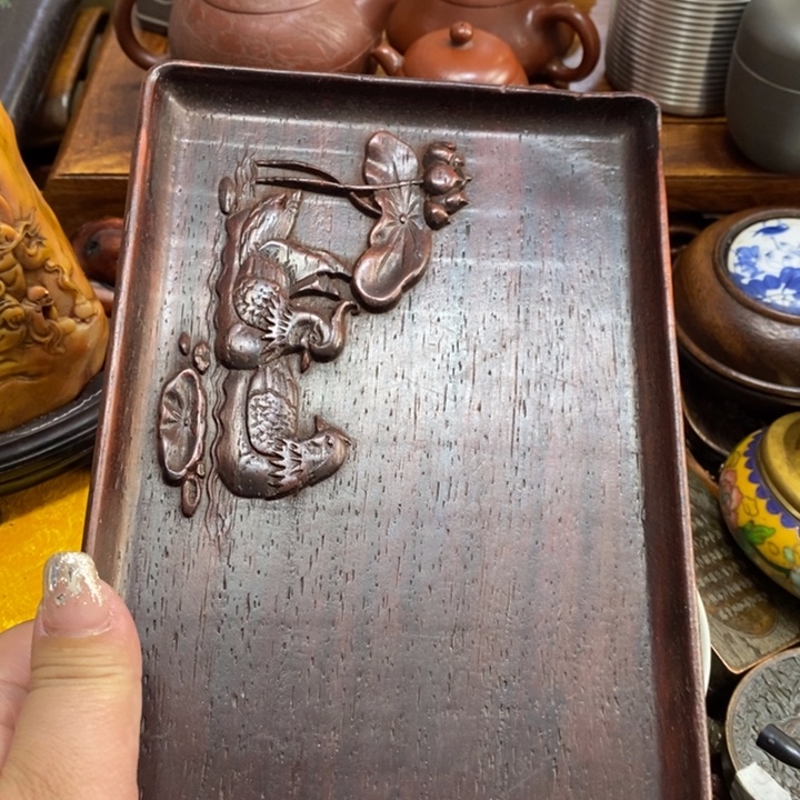 紫檀木类端景台陶瓷艺术陶瓷艺术