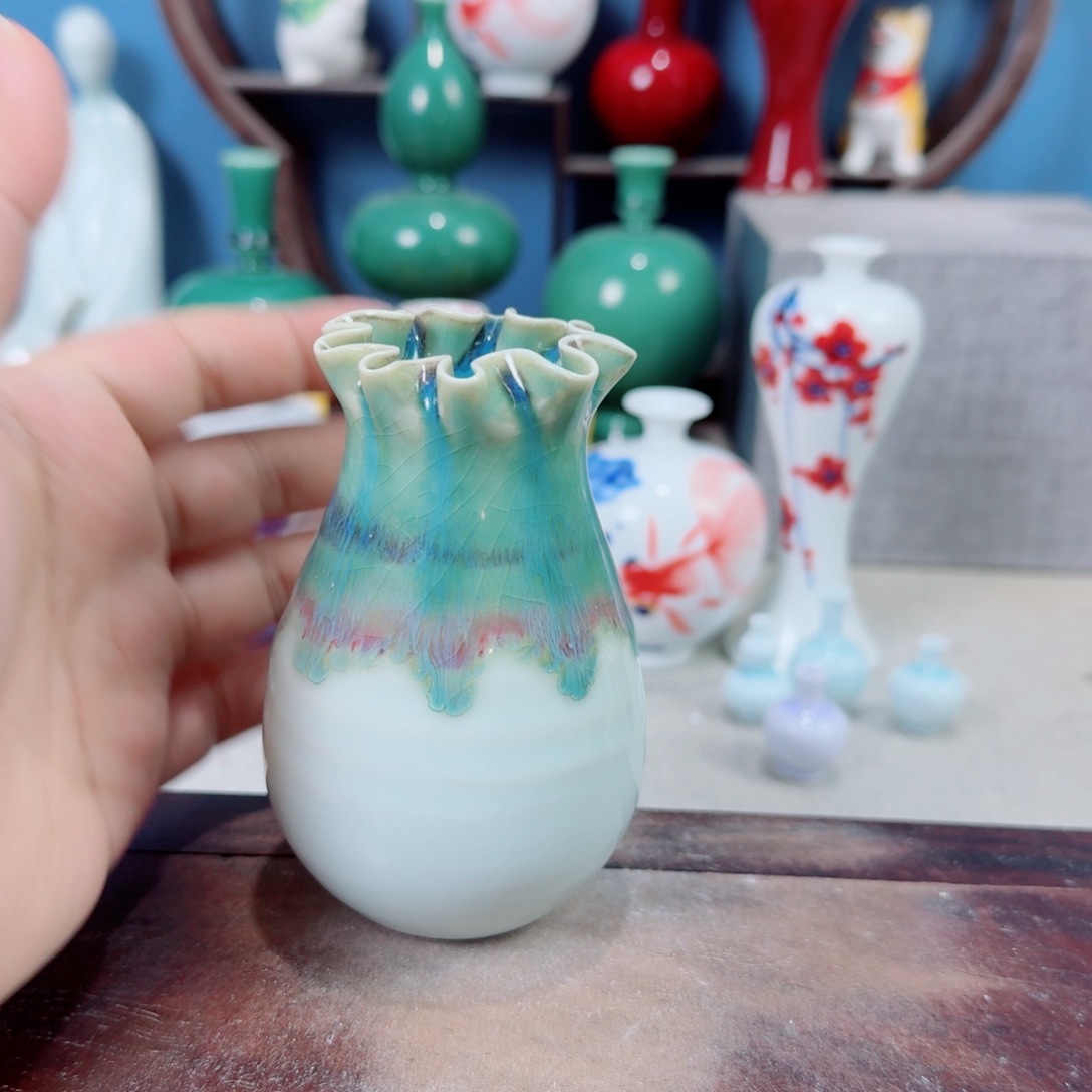 陶瓷手工小花器摆件