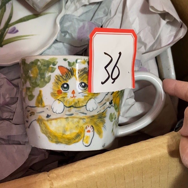 景德镇陶瓷手绘小猫小36号