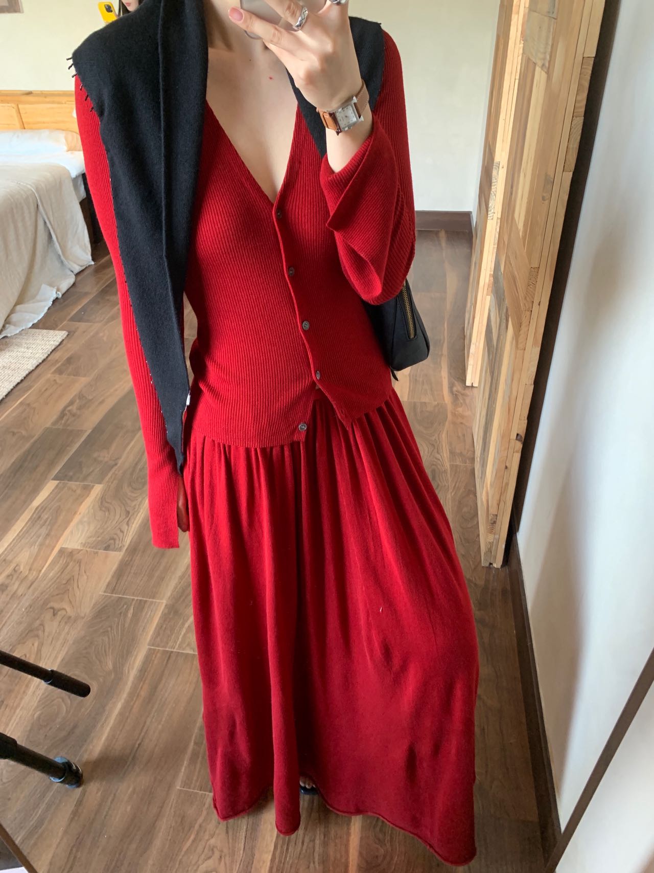 【小野日记专属链接】经典羊毛排扣V领开衫-ÉTRENER-6664