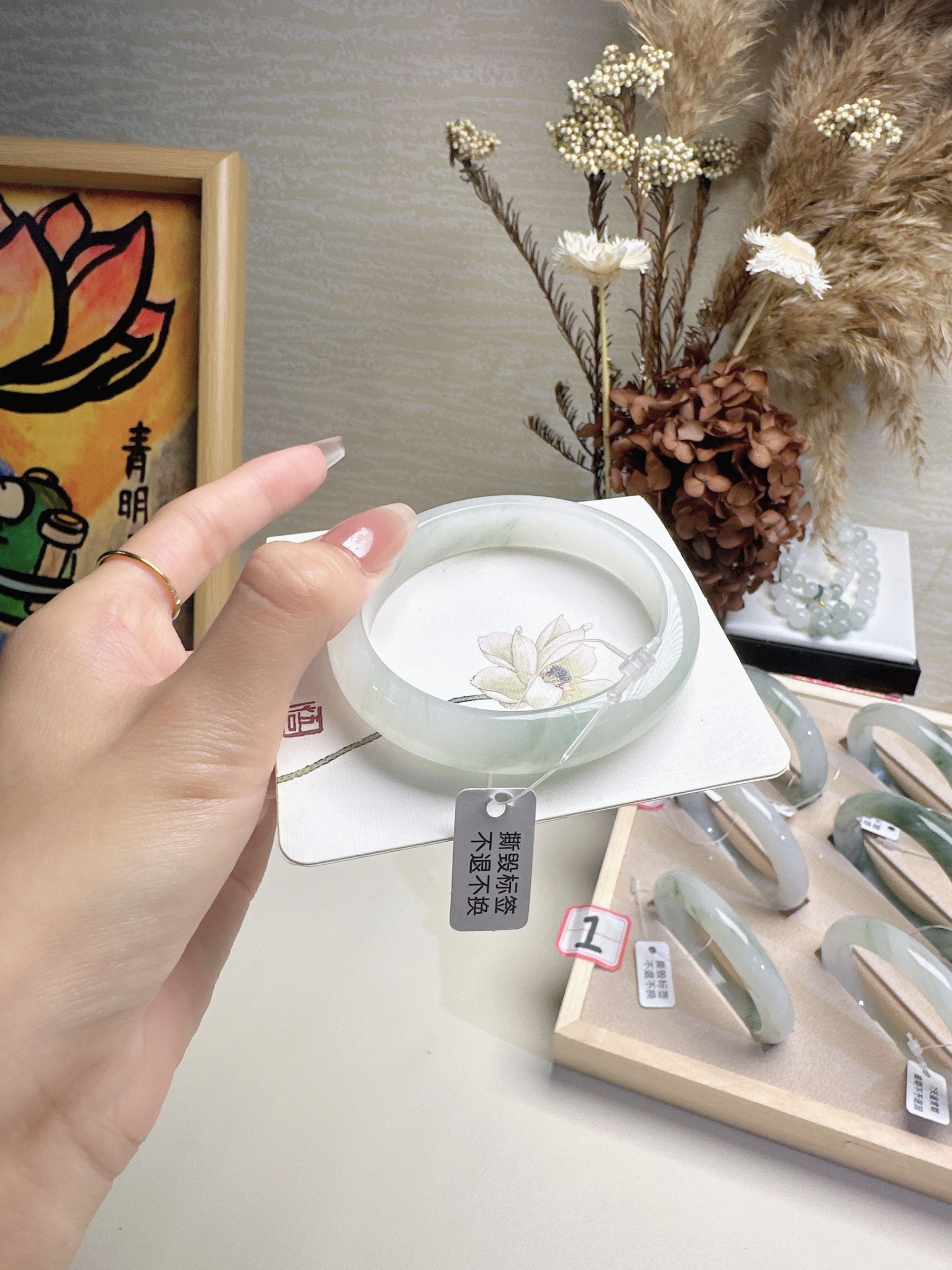 天然新疆天山翠手镯古风气质