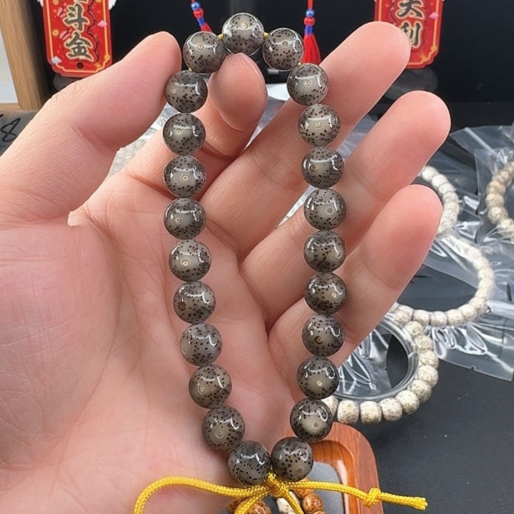 星月菩提手串黑冰手持10mm