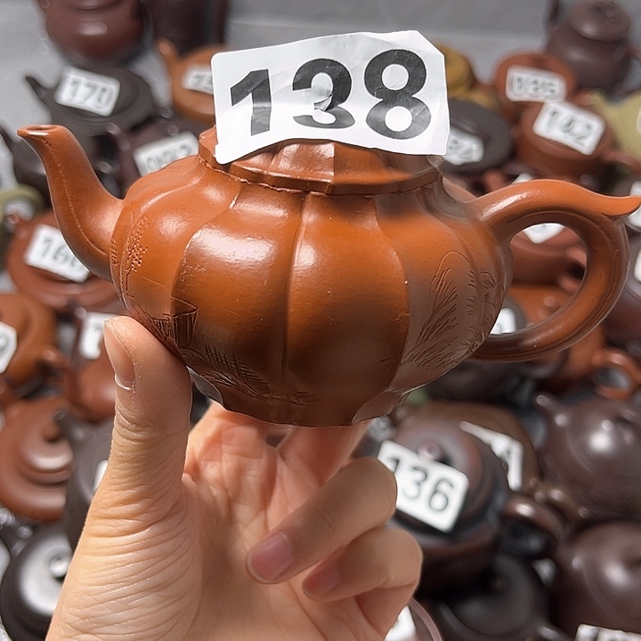 紫砂茶壶紫砂微瑕半手