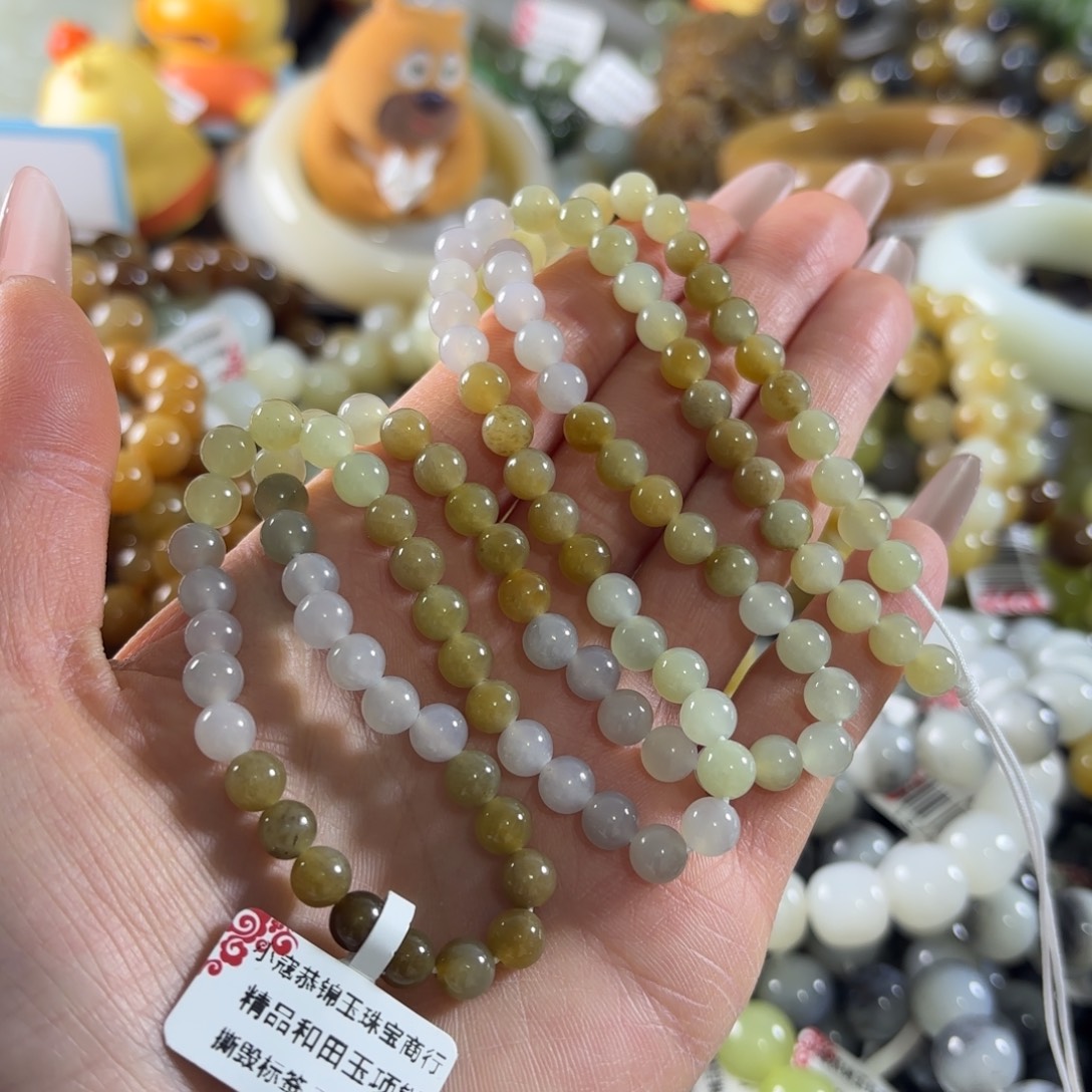 和田玉未镶嵌手串328