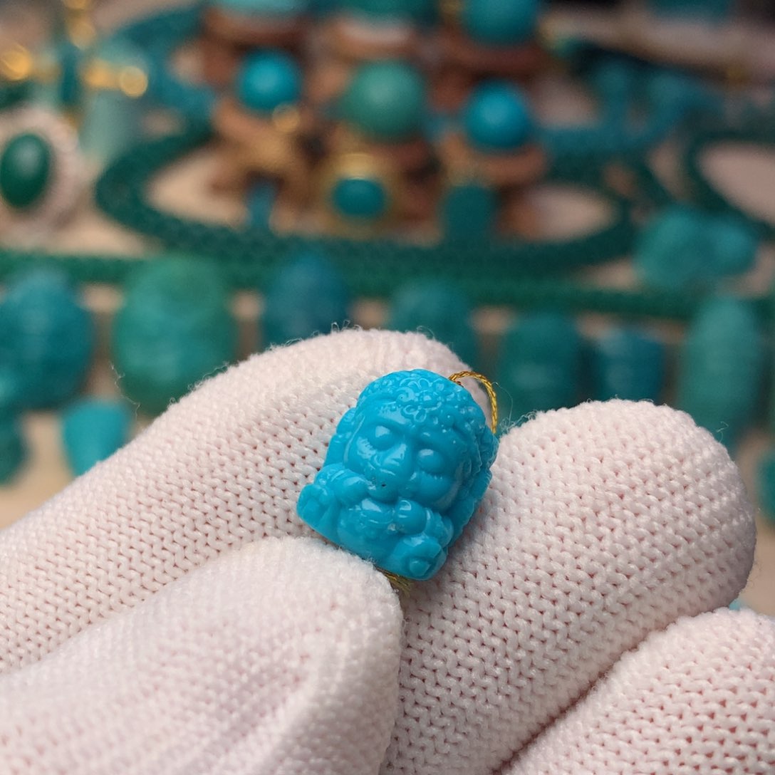 未镶嵌绿松石珠宝奇石象神