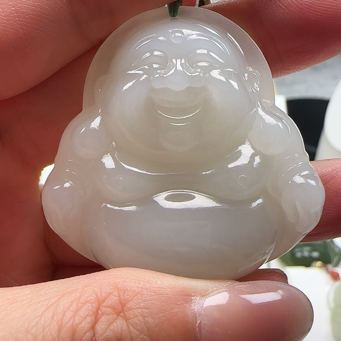 和田玉未镶嵌颈饰强**白