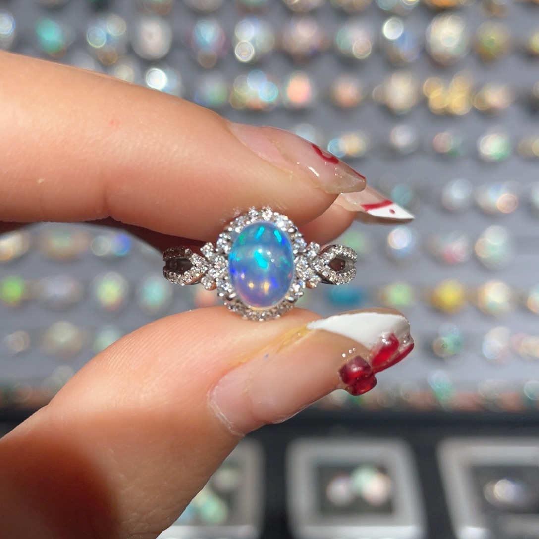 欧泊欧泊戒指银S925镶嵌