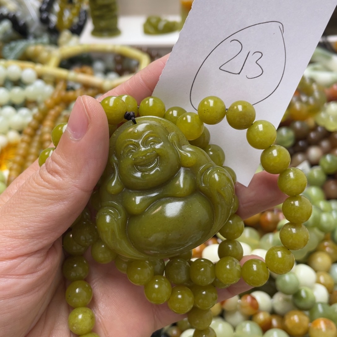 蛇纹石玉手链未镶嵌