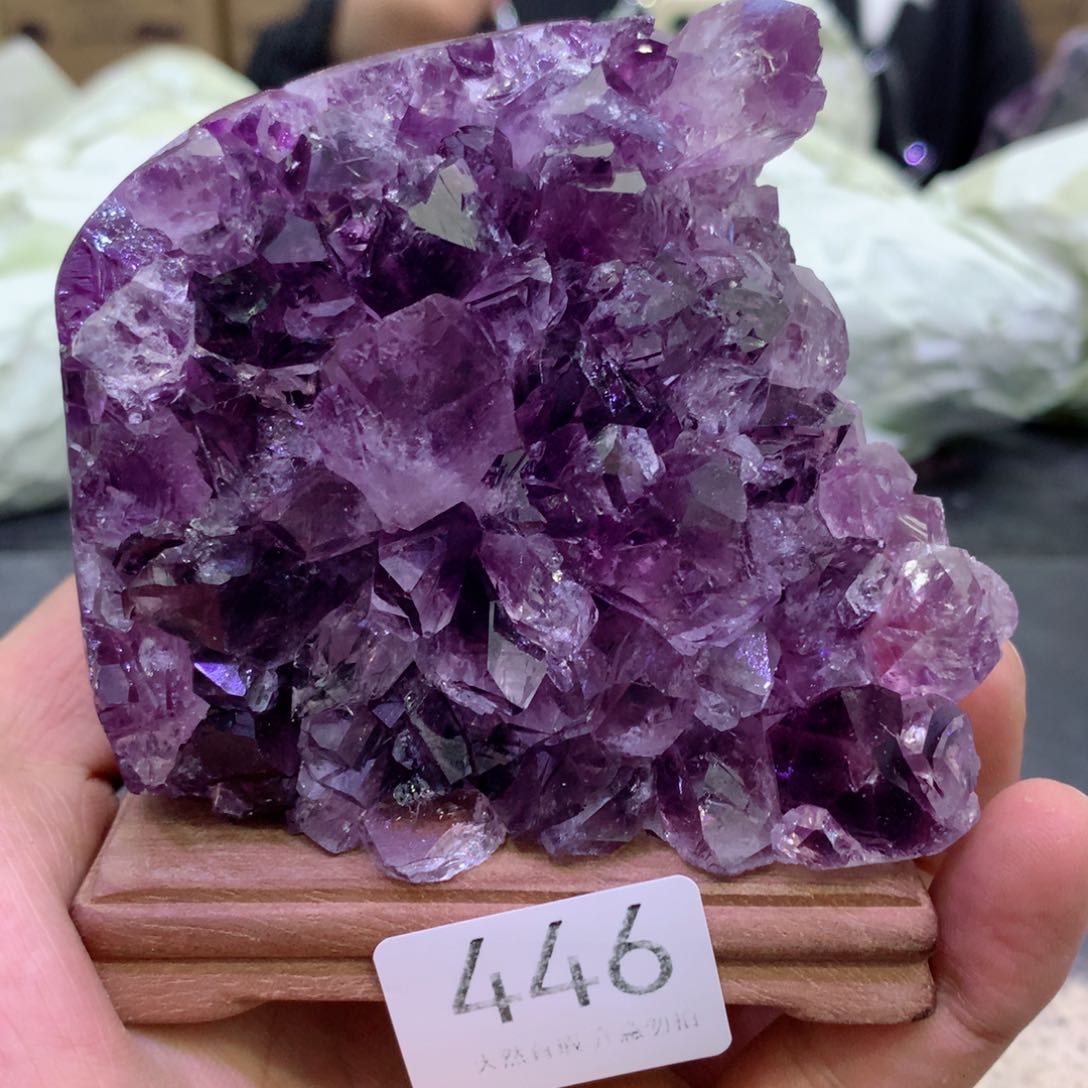 水晶摆件未镶嵌紫晶446