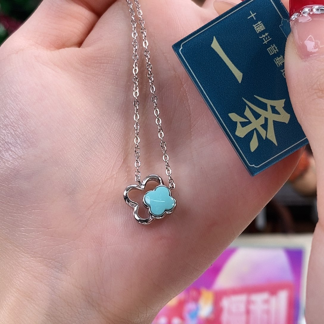绿松石银S925镶嵌珠宝奇石多样性发货