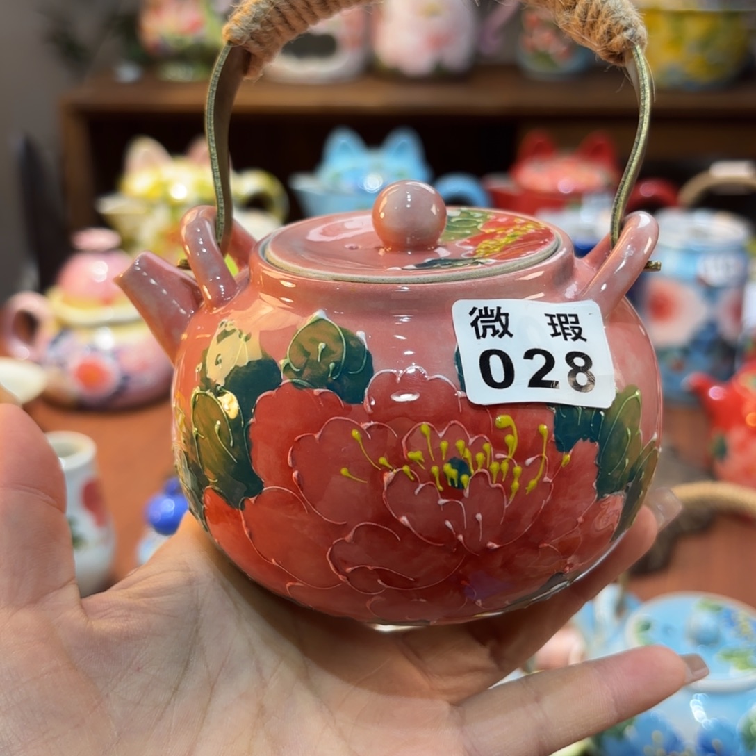 摆件景德镇手绘高温釉下彩陶瓷茶具