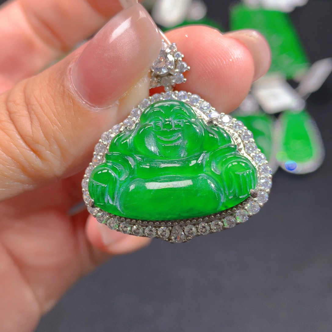 翡翠颈饰银S925镶嵌111111111