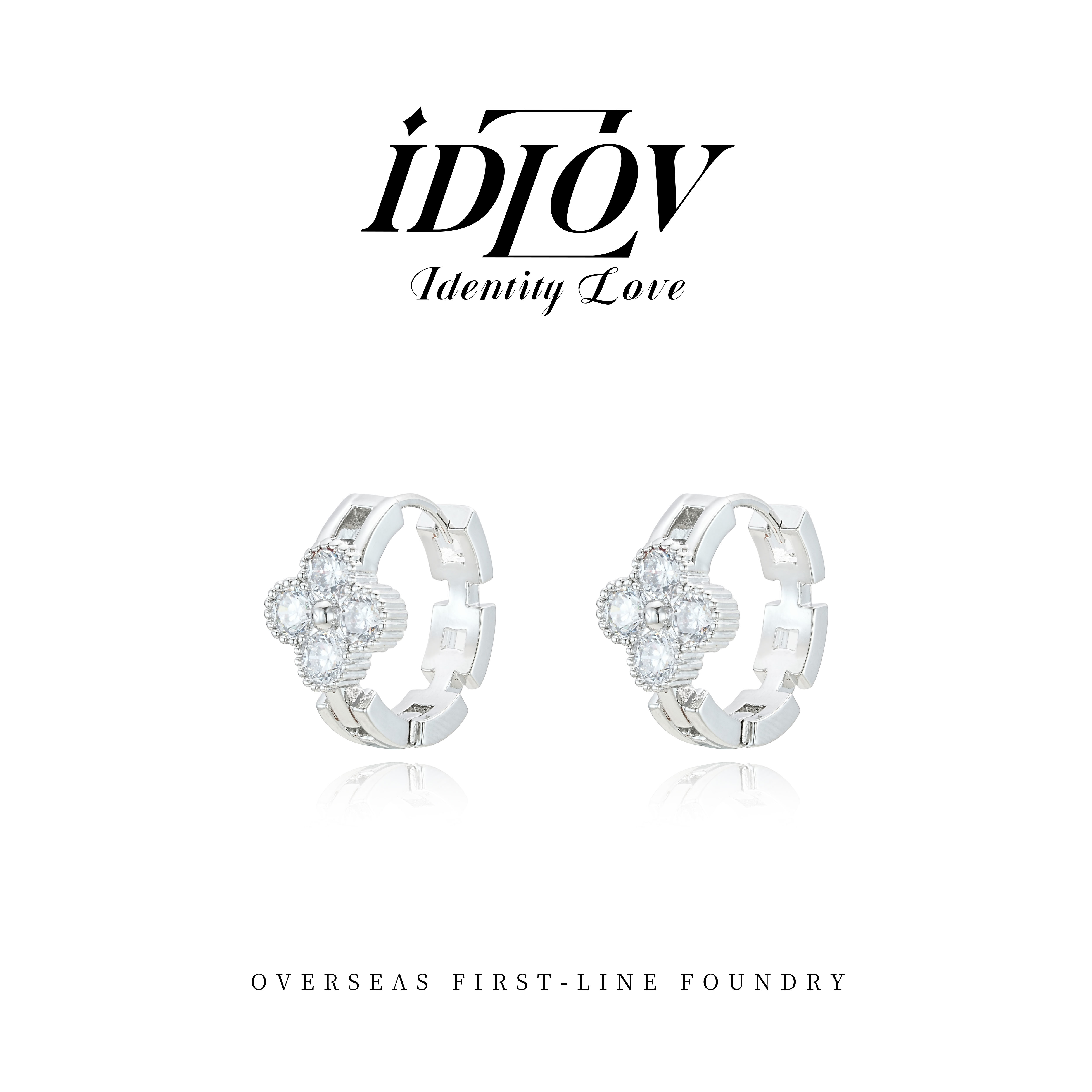 IDLOVE★定制款四叶花耳扣 G0110