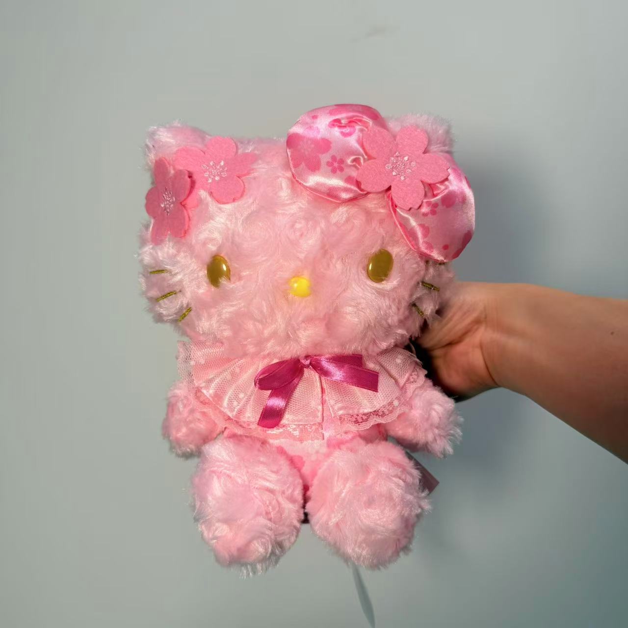 【美版正品】HelloKitty 樱花系列卷毛Kitty 潮玩公仔