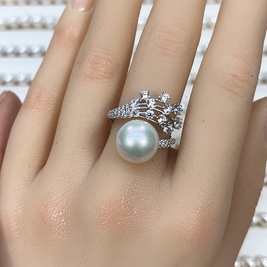 淡水珍珠颈饰银S925镶嵌