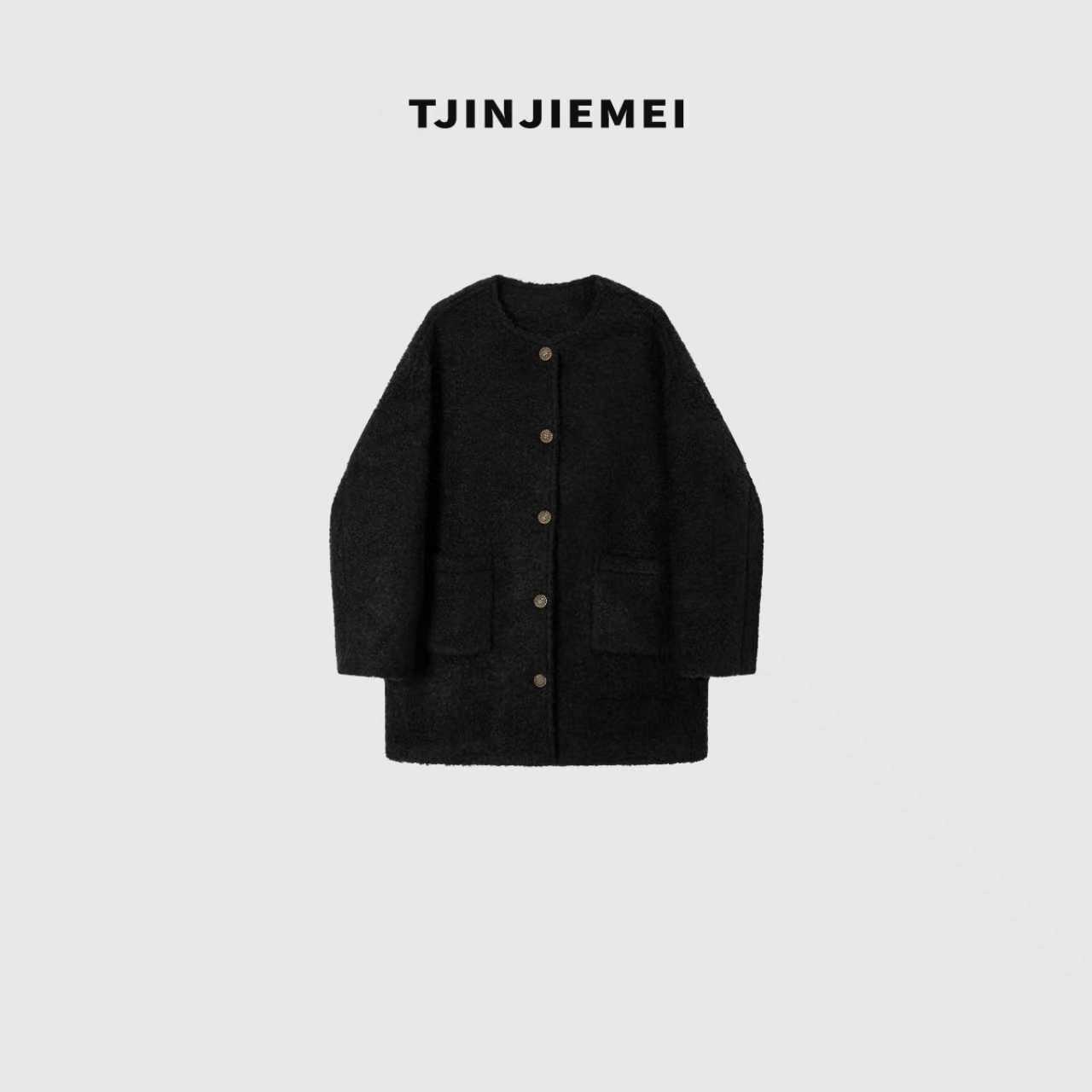 T井姐妹【黑金小香】设计感轻奢精致高订60羊毛外套WT2509-TJ536