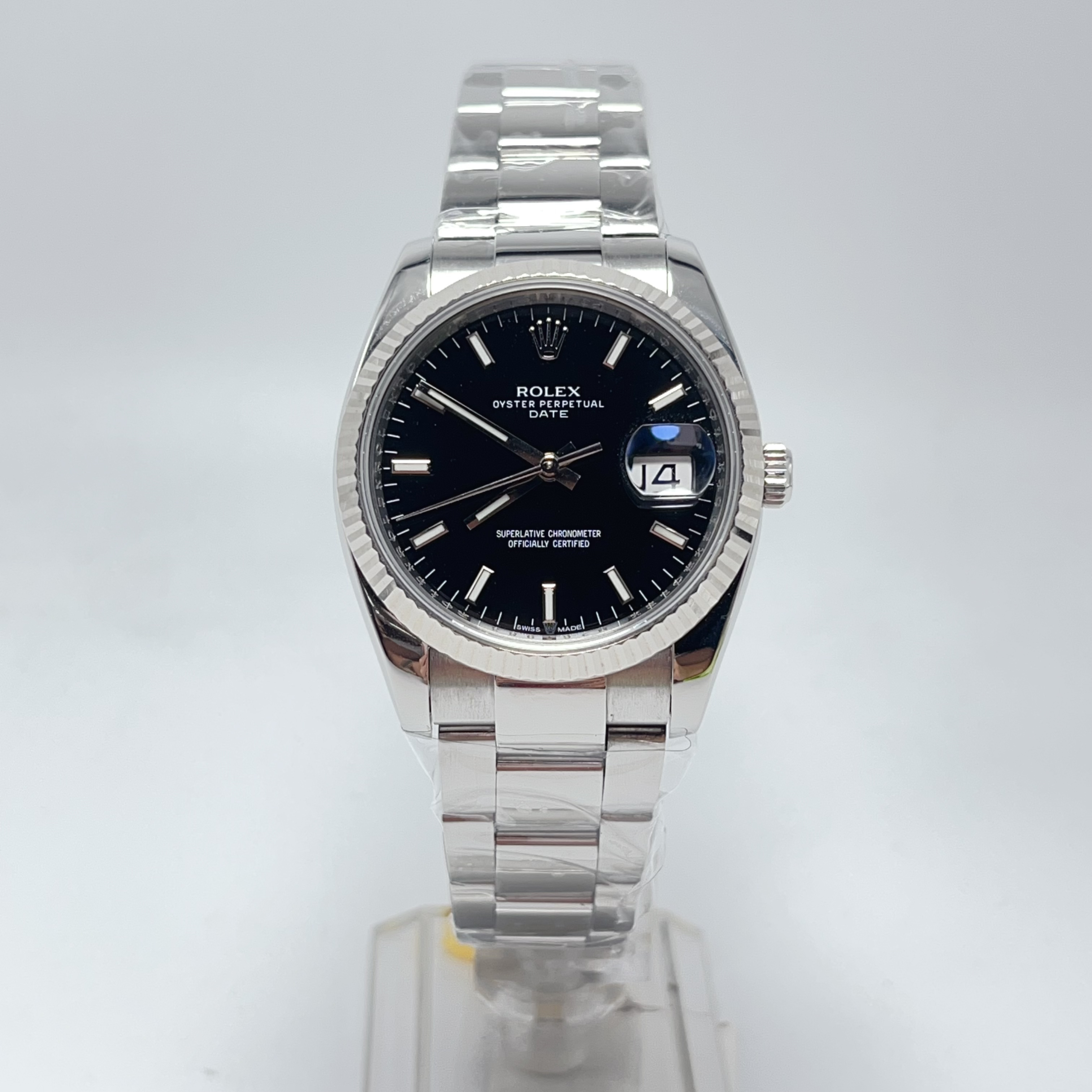 99新 Rolex/劳力士 115234/黑盘条刻/34mm/自动机械/高级/大气
