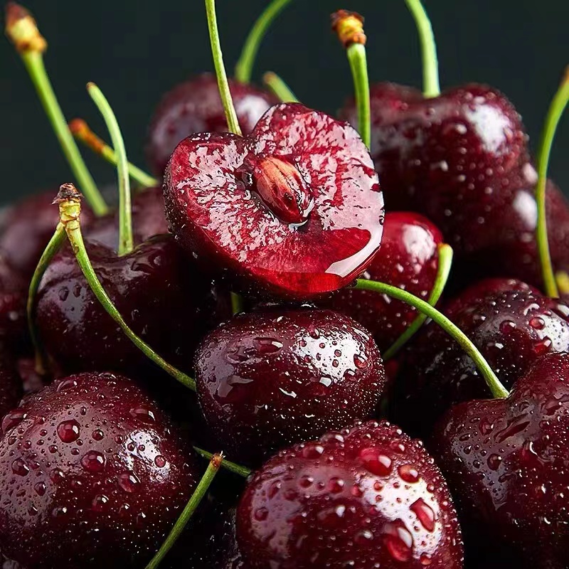 D海运桑提娜车厘子J-4J/0.8-5斤装内附果径卡脆甜多汁/顺丰/京东