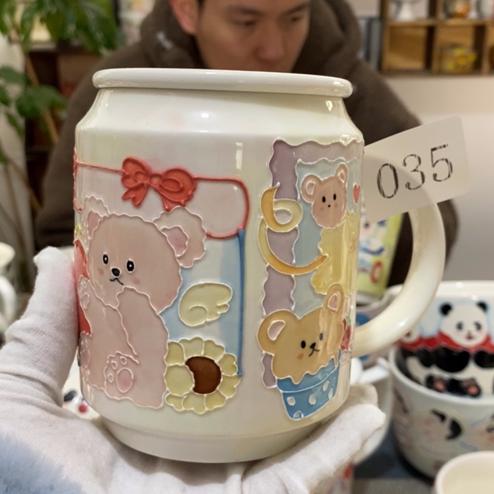 杯景德镇釉下彩手绘