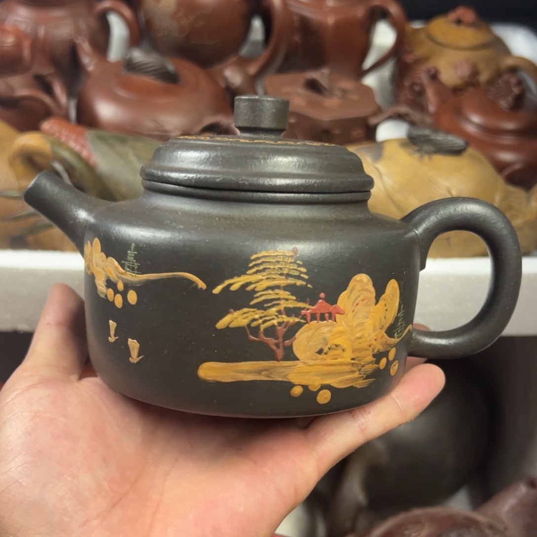 茶壶紫砂宜兴原矿紫砂壶450毫升容量