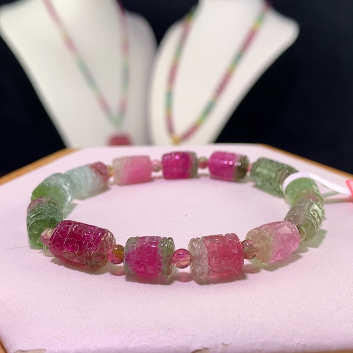 双色碧玺手链未镶嵌