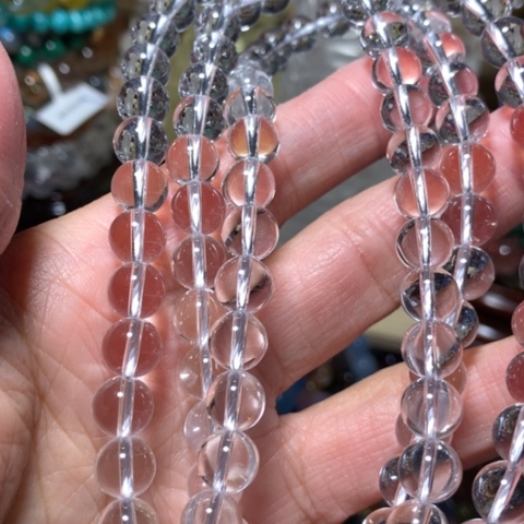 水晶佛珠未镶嵌巨****钳8mm佛珠168一条
