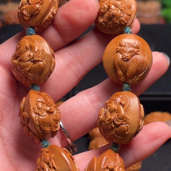 橄榄核手串/手链下****福手串