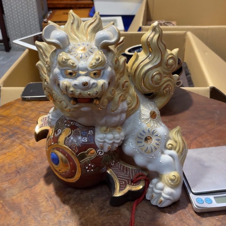陶瓷小六古美术工艺品