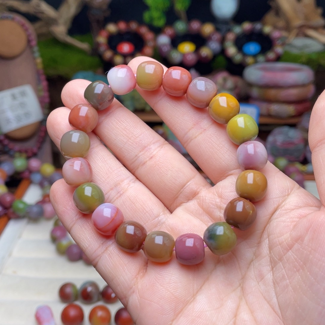 玛瑙/玉髓珠宝半成品未镶嵌盐源玛瑙福利老型手串