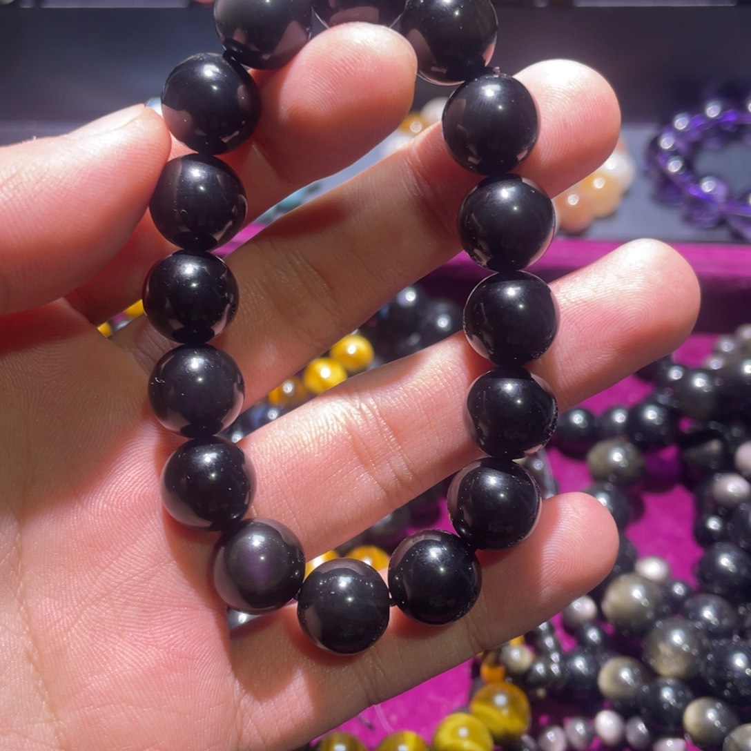 水晶手链未镶嵌黑曜石