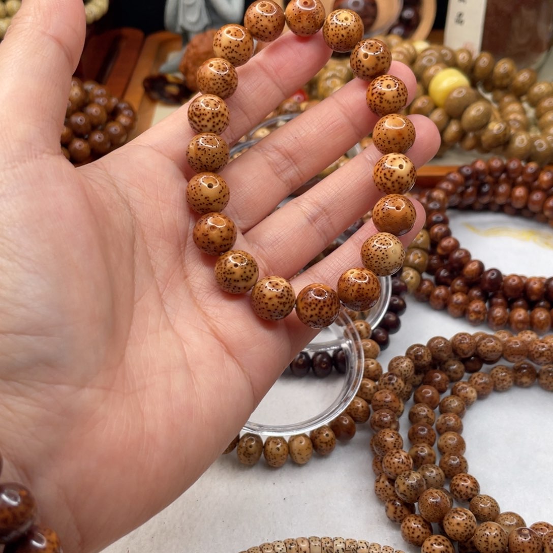 星月菩提吊坠H**子12圆陈籽虎皮